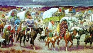 Artist’s depiction of the Cherokee Trail of Tears.