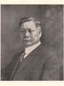 Photo-portrait of Ng Poon Chew, left quarter profile.