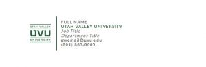 UVU email signature