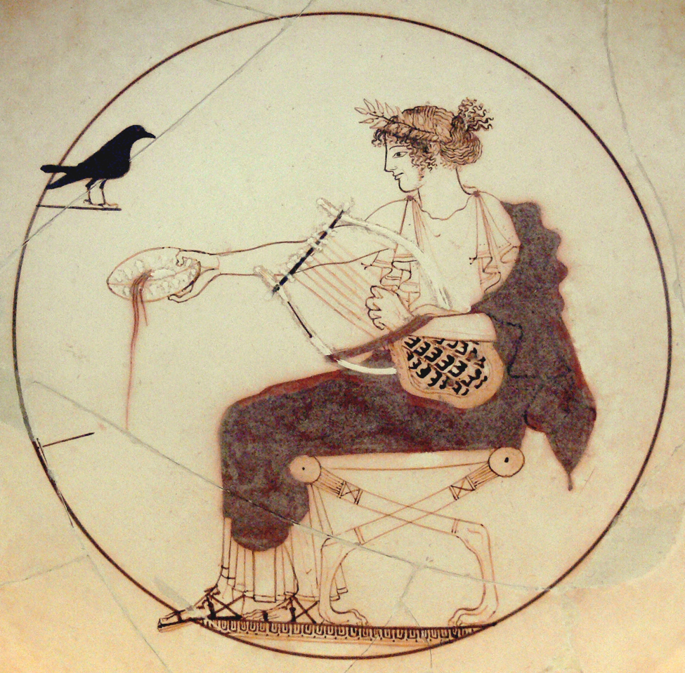 Apollo with his symbols