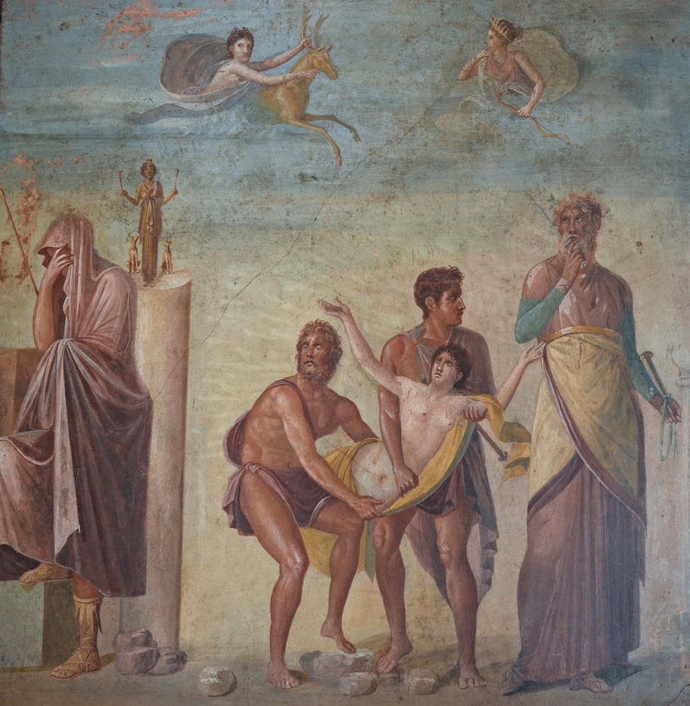 A fresco of Iphigenia's Sacrifice