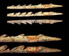 Harpoons carved from bone