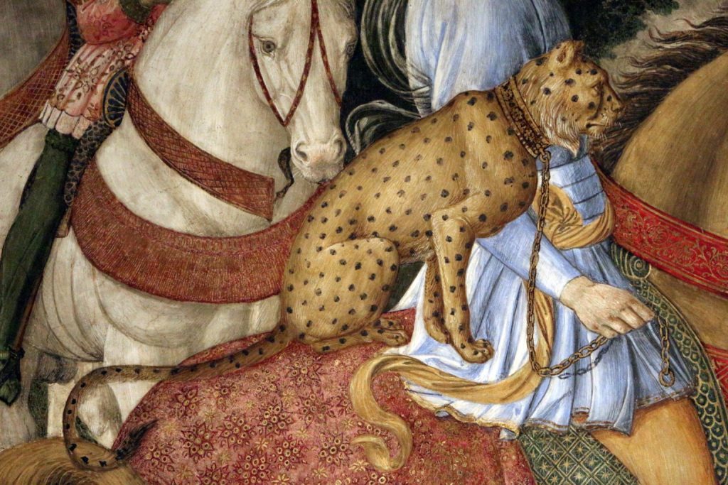 Benozzo Gozzoli, leopard (detail), west wall, Magi Chapel, 1459, Medici Palace (photo: Sailko, CC BY 3.0)