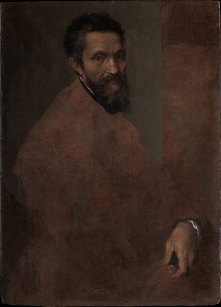 Attributed to Daniele da Volterra, Michelangelo Buonarroti, c. 1545, oil on wood, 88.3 x 64.1 cm (The Metropolitan Museum of Art)