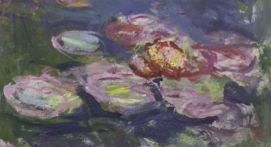 Monet’s brushstrokes seen up close.