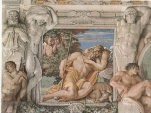 Annibale Carracci, Diana and Endymion, 1597-1601, Fresco. Galleria Farnese, Rome.