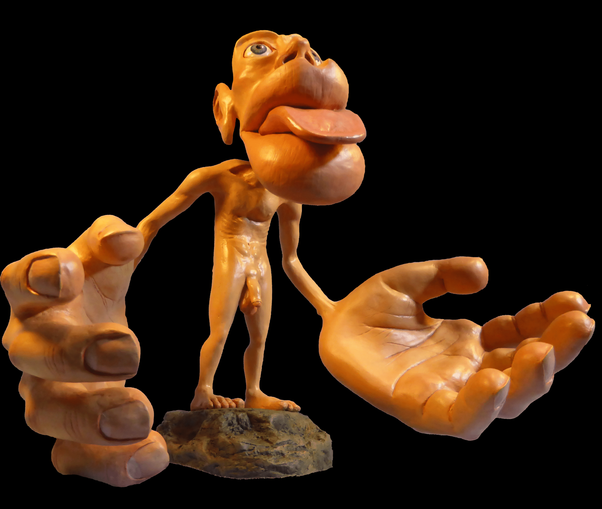 Sculpture of a sensory homunculus.