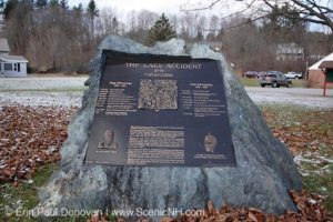 Plaque in Cavendish, Vermont commemorating the accident which changed Phineas Gage's life.