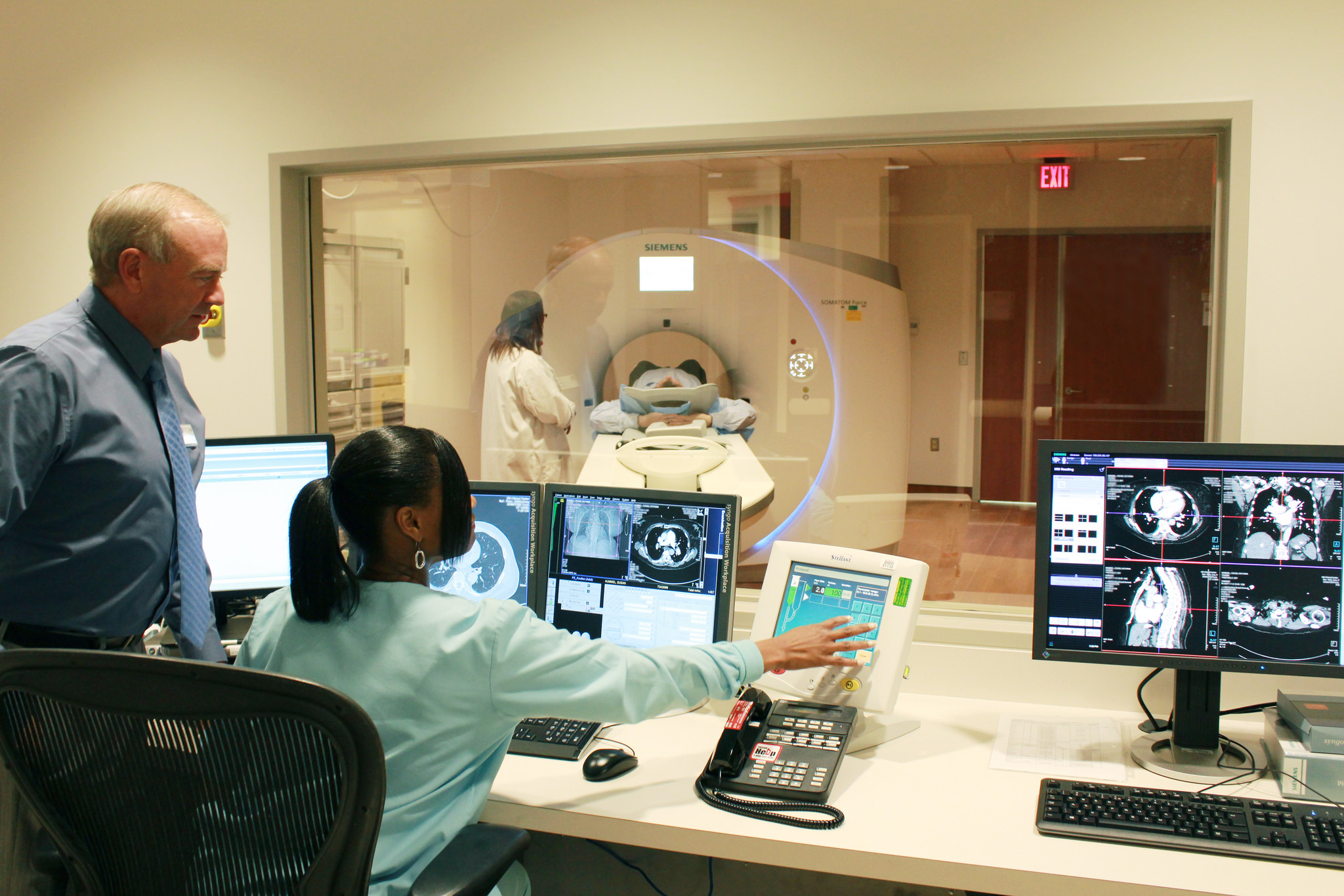 A photograph of the CT scanner at the NIH clinical center.