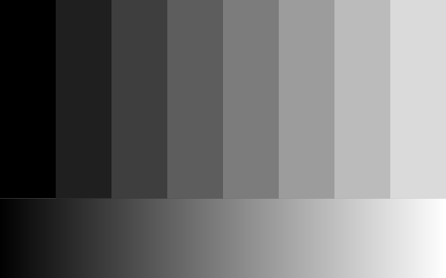 Demonstration of the Mach band optical illusion.