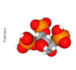 Space-filling model of the IP₃ molecule