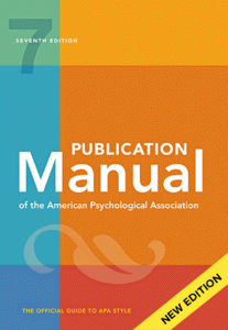 Cover of the 7th edition of the Publication Manual of the American Psychological Association