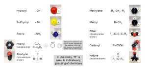 Image of various functional groups that we will see in this course.