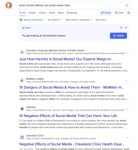 Search results from Duck Duck Go.