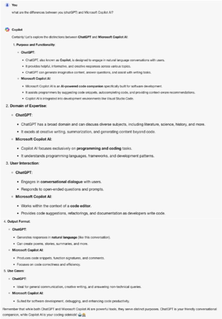 Figure F: AI Differences - Copilot
