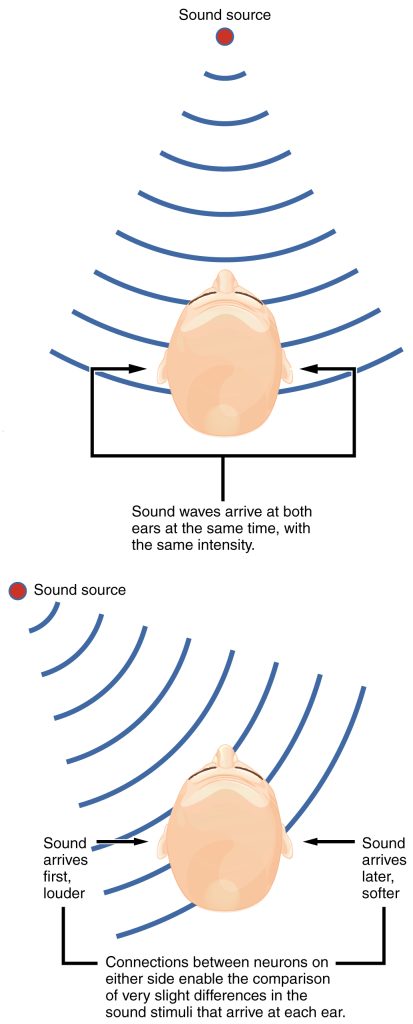 Diagram explaining how the location of sounds are calculated.