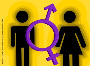 Illustration symbolizing the concept of intersex.