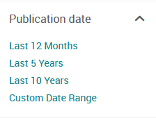 Publication date filter