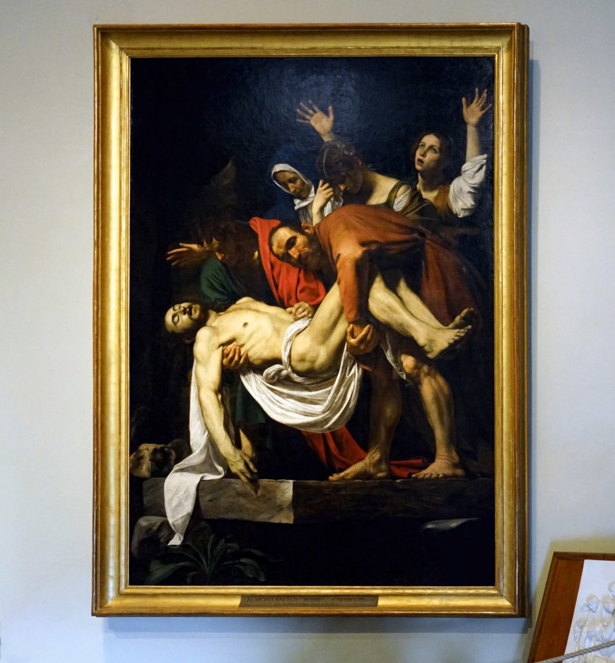 Michelangelo Merisi da Caravaggio, Deposition (or Entombment), c. 1600–04, oil on canvas, 300 x 203 cm (Pinacoteca Vaticana, Vatican City; photo: Steven Zucker, CC BY-NC-SA 2.0)