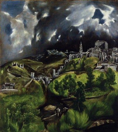 El Greco, View of Toledo, 1598-99, oil on canvas, 47-3/4 x 42-3/4″ / 121.3 x 108.6 cm (The Metropolitan Museum of Art)