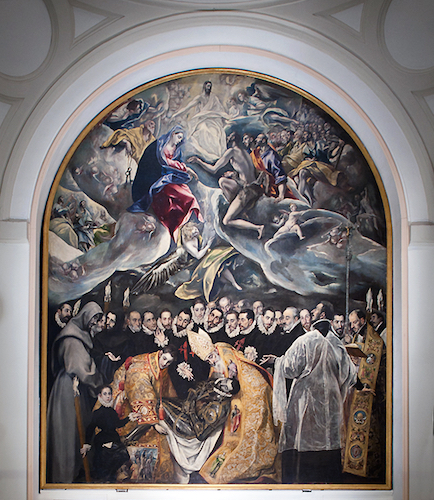 El Greco, Burial of the Count of Orgaz, 1586–88, oil on canvas, 480 x 360 cm (Santo Tomé, Toledo, Spain)