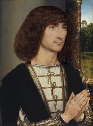 Hans Memling, Portrait of a Young Man at Prayer, c. 1485–94, oil on oak panel (Museo Thyssen-Bornemisza, Madrid)