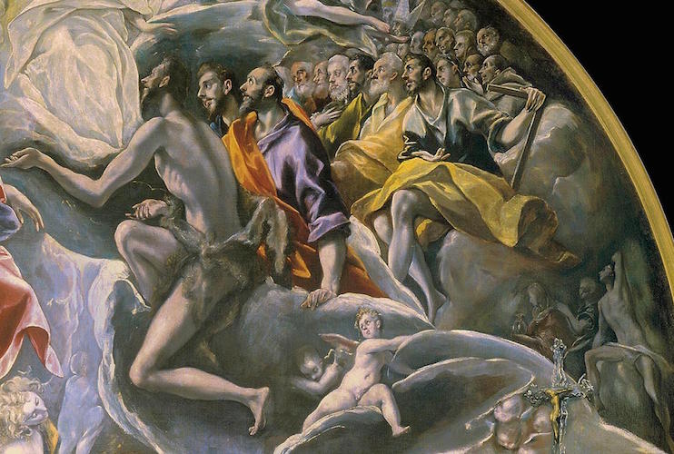 Heaven (detail), El Greco, Burial of the Count of Orgaz, 1586–88, oil on canvas, 480 x 360 cm (Santo Tomé, Toledo, Spain)