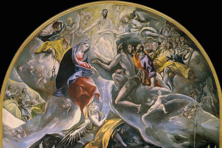 Heaven (detail), El Greco, Burial of the Count of Orgaz, 1586–88, oil on canvas, 480 x 360 cm (Santo Tomé, Toledo, Spain)