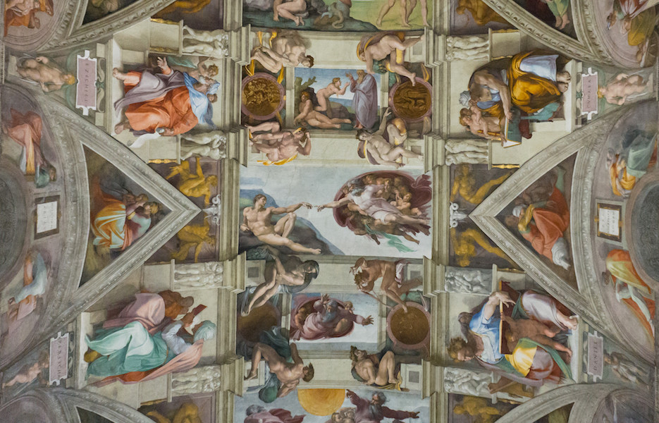 Michelangelo, Ceiling of the Sistine Chapel (detail), 1508–12 (Vatican, Rome)