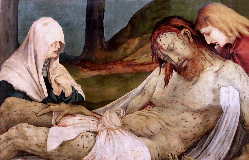 Crucifixion (detail), Matthias Grünewald, Isenheim Altarpiece, 1510–15