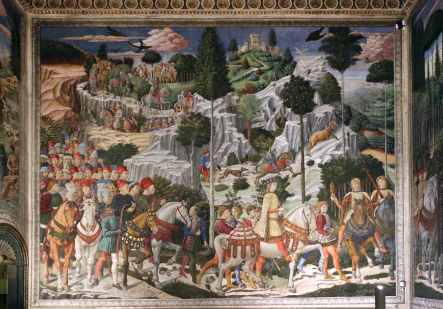 Benozzo Gozzoli, Procession of the Youngest King, Caspar, east wall, Magi Chapel, 1459, Medici Palace (photo: Sailko, CC BY 3.0)