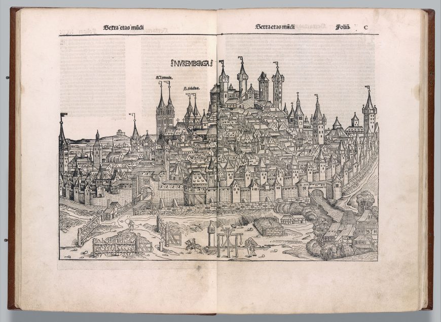 Michael Wolgemut, View of the City of Nuremberg, 1493, from The Nuremberg Chronicle (Nuremburg: Anton Koberger) (The Metropolitan Museum of Art)