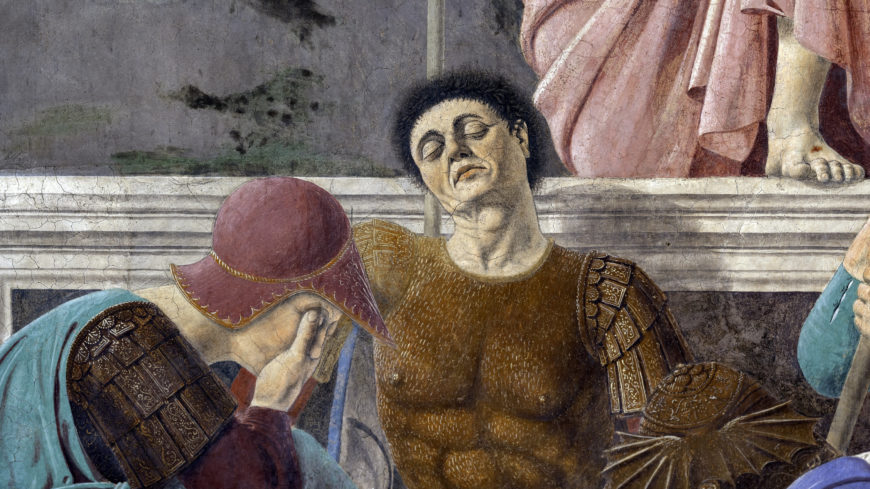 Piero della Francesca, soldiers (detail), The Resurrection, c. 1463-65, fresco, 225 x 200 cm (Museo Civico, Sansepolcro, Italy)