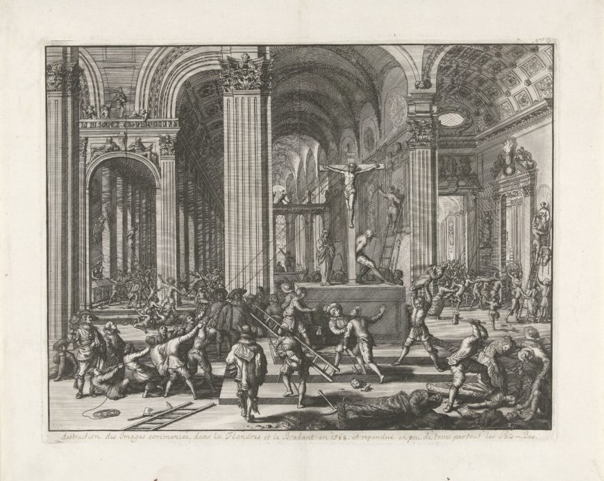 Jan Luyken, Beeldenstorm, 1566, etching, 27cm × w 34.8cm (Rijksmuseum, Amsterdam)