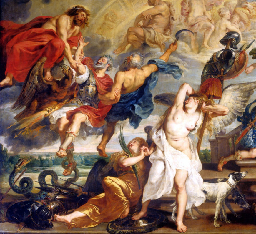 Peter Paul Rubens, The Apotheosis of Henry IV and the Proclamation of the Regency of Marie de’ Médici, detail, c. 1622-1625, oil on canvas, 394 x 727 cm (Musée du Louvre, Paris)