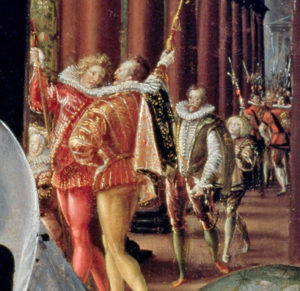 Quentin Metsys II, detail of the possible patron, The Sieve Portrait, c. 1583, oil on canvas, 124.5 x 91.5 cm (Pinacoteca Nazionale, Siena)