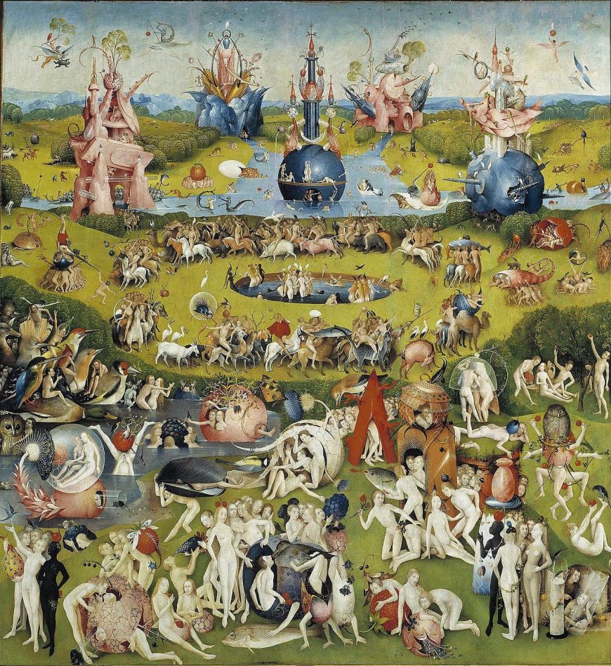 Hieronymus Bosch, Detail from The Garden of Earthly Delights, c. 1480-1505, oil on panel, 220 x 390 cm