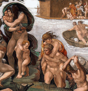 Michelangelo, Creation scenes, Sistine Chapel Ceiling, 1508-12, fresco (Vatican City, Rome; photo: Dennis Jarvis, CC BY-SA 2.0)