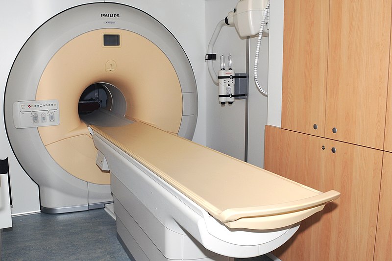 A photograph of an MRI scanner.