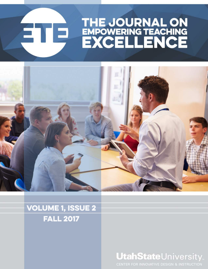 Cover image for Journal on Empowering Teaching Excellence, Fall 2017