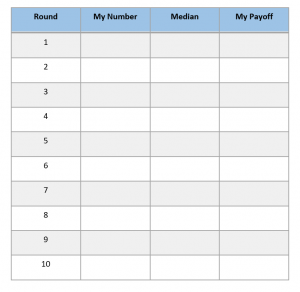 Appendix A – Example Response Cards – A Practicum in Behavioral Economics